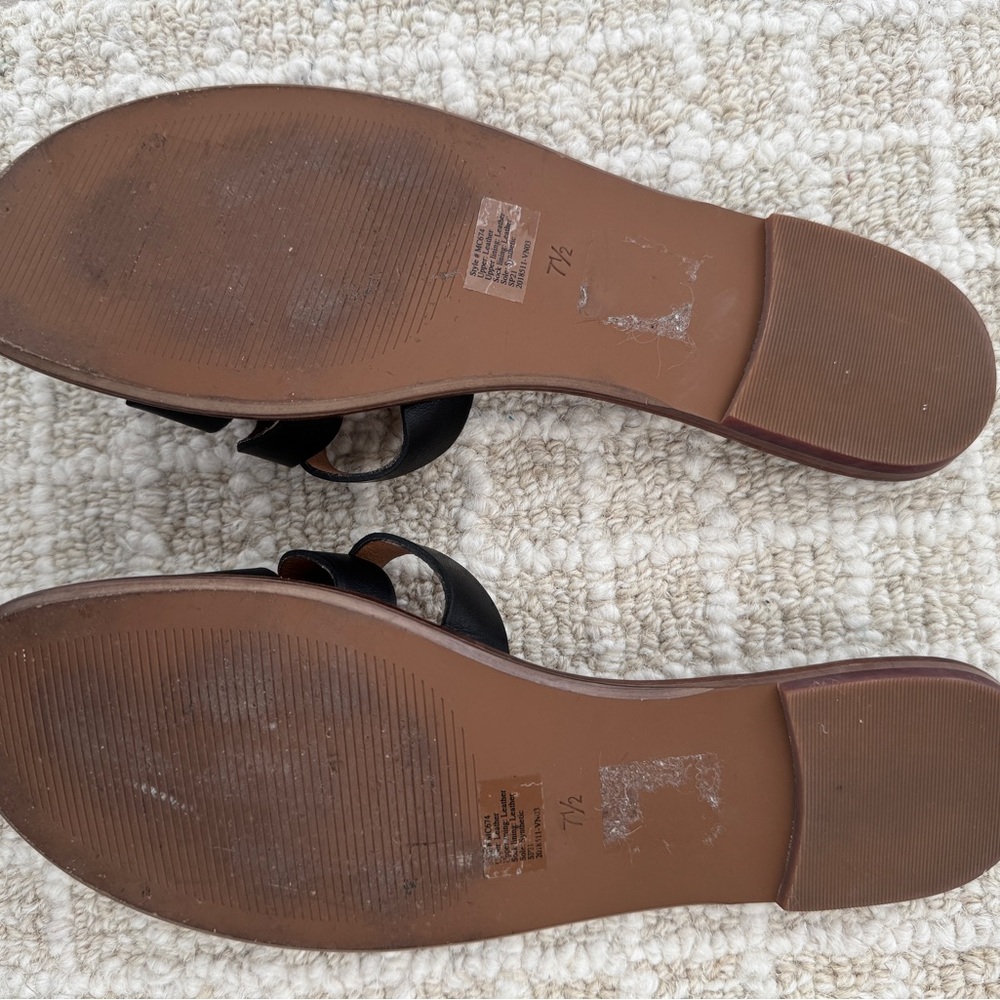 Madewell Black Women's Sandals-7.5 Leather - Picture 5 of 5